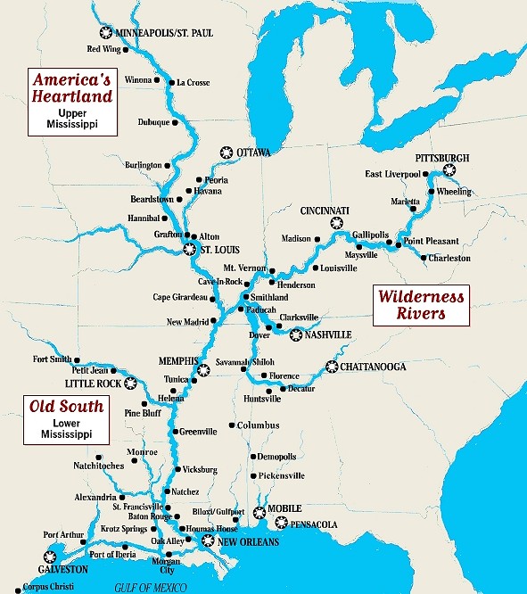 The Mississippi river system